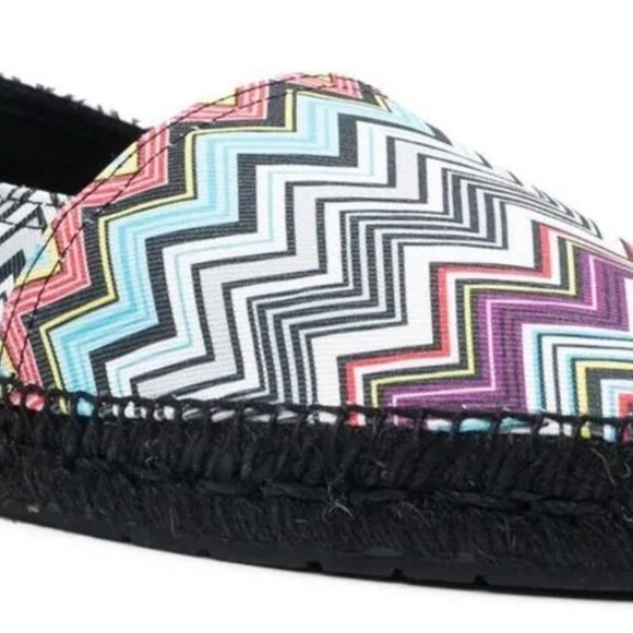 MISSONI 'Zig-Zag' Men's Canvas Espadrille Chevron US 8/9 EU 42 MSRP USD $380 NIB - Picture 6 of 16